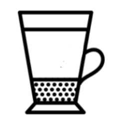 Latte en vaso